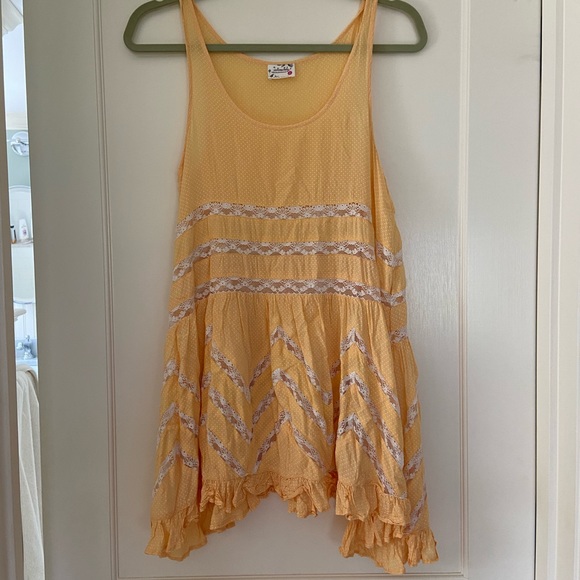 Free People Intimates Voile and Lace Trapeze Slip - Picture 2 of 4